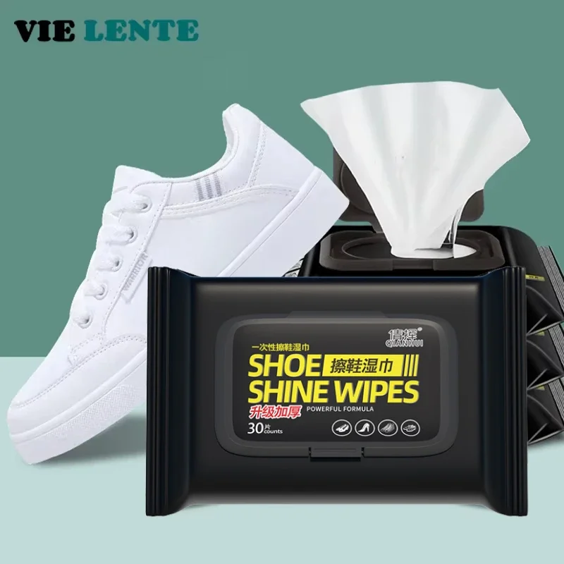 The Sneaker Care - 12-60Pcs 일회용 신발 깨끗한 물티슈 휴대용