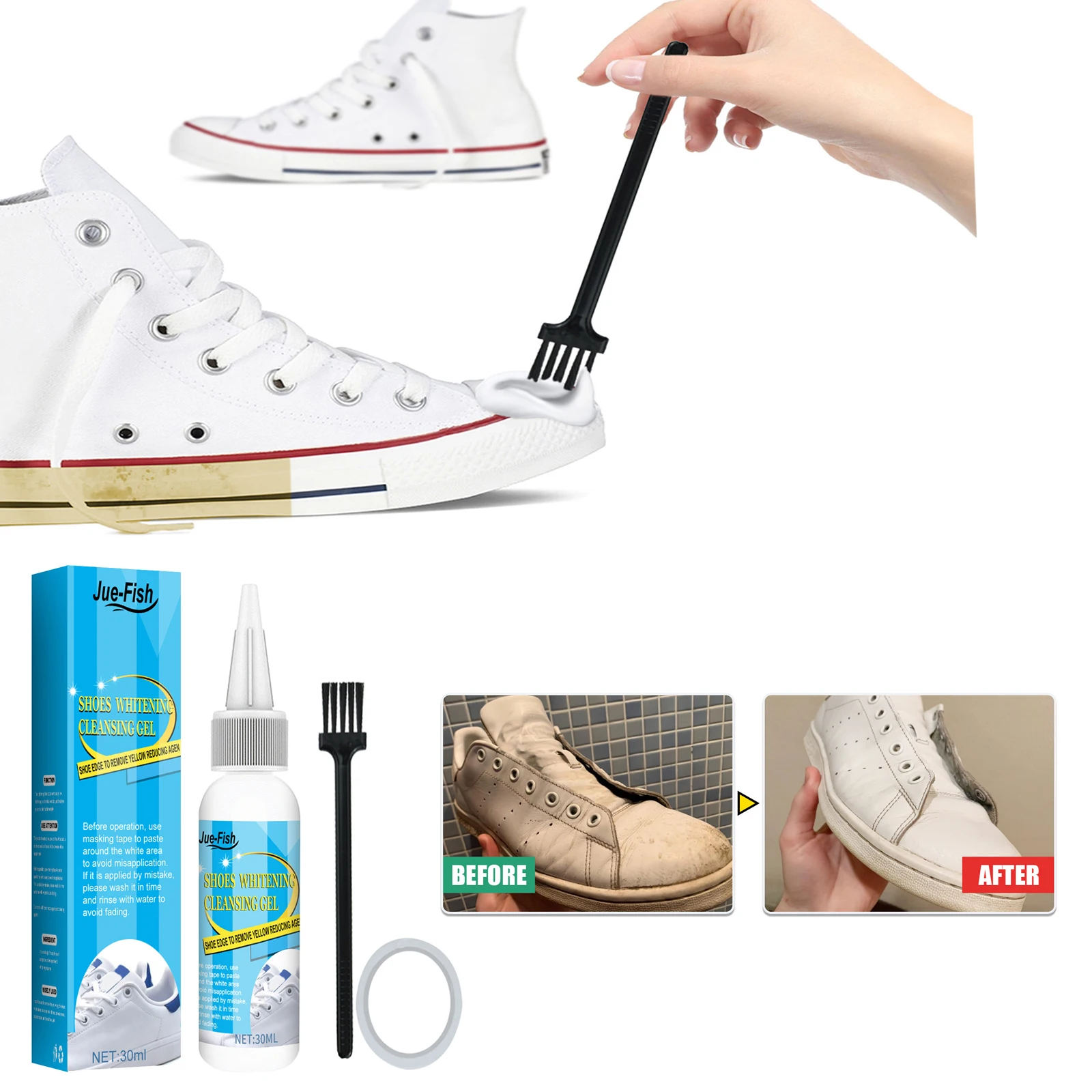 Sneaker Care Spray - 흰색 신발 청소 젤 얼룩 먼지