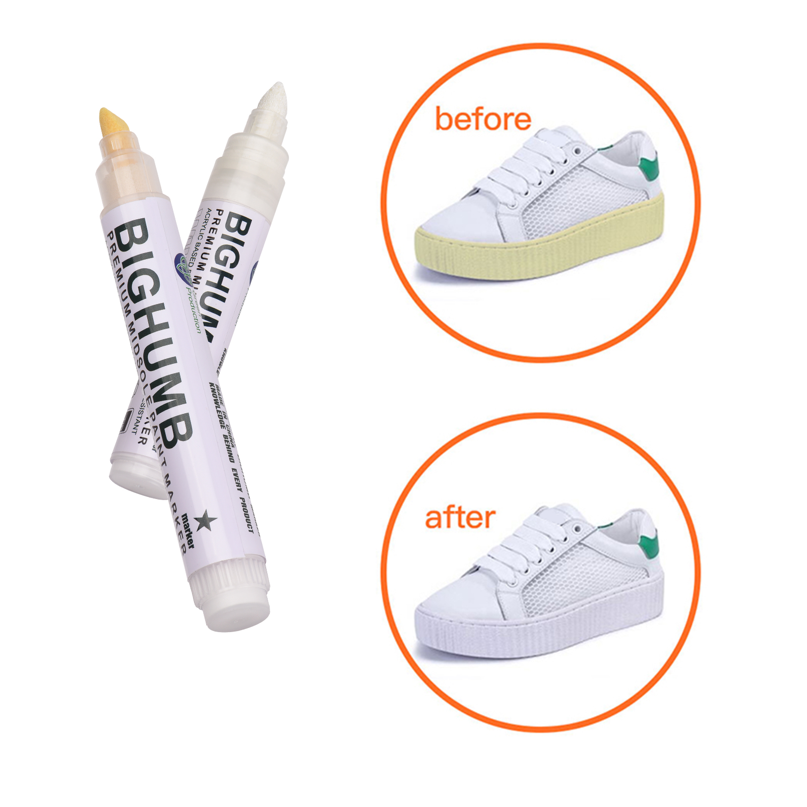 Sneaker Care Spray - 펜 BIGTHUMB 프리미엄 미드솔 페인트 마커