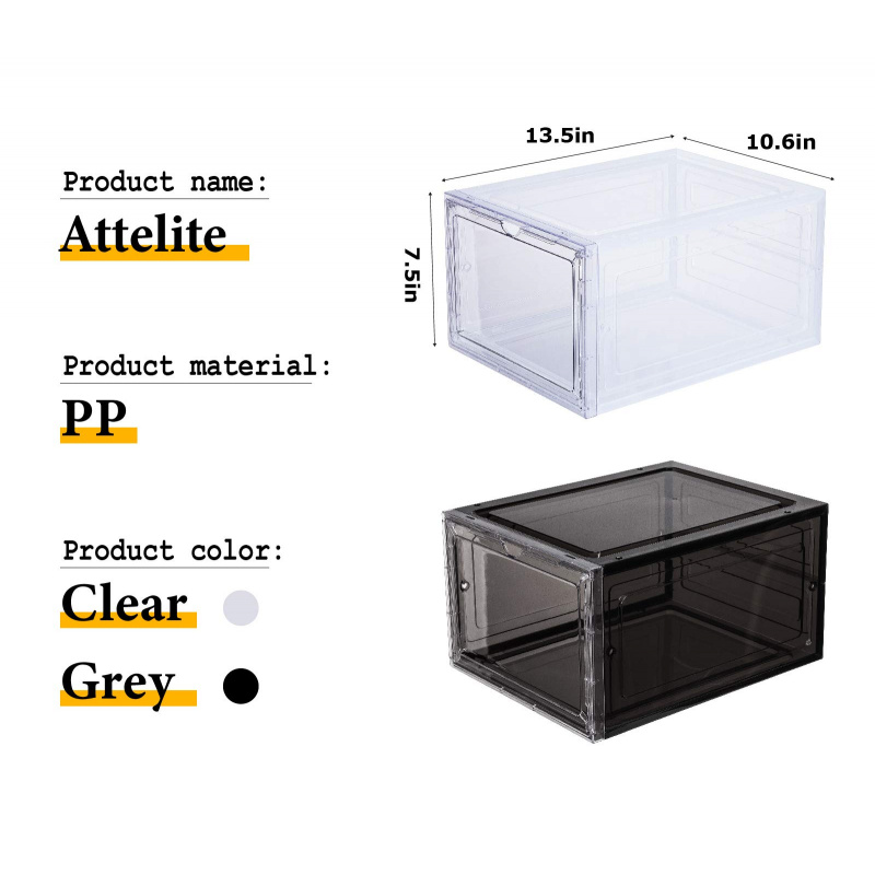 맞춤형 신발 정리함 내구성 있는 플라스틱 신발 상자 스 - Shoe Box Display 리뷰 및 가격