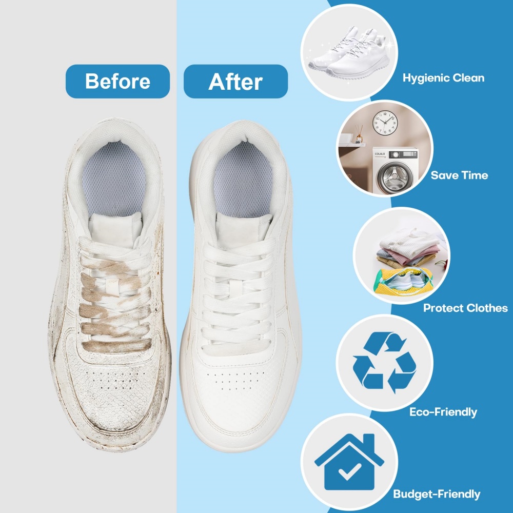 세탁기 및 건조기용 재사용 가능한 신발 세탁 가방 -  - Sneaker Cleaning Kit 리뷰 및 가격