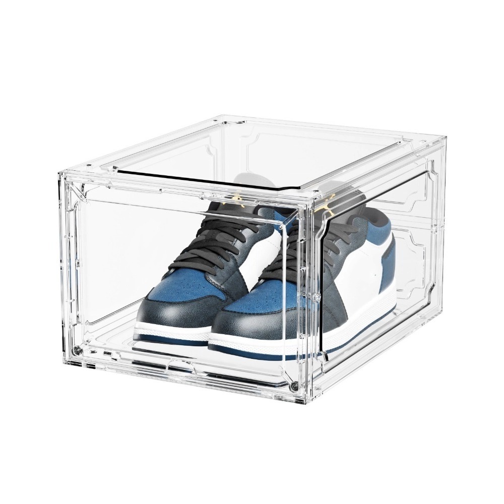 새로운 투명 농구화 보관함, 먼지 방지 흡착식 보관함, - Shoe Box Display 리뷰 및 가격